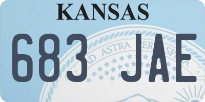 KS license plate 683JAE