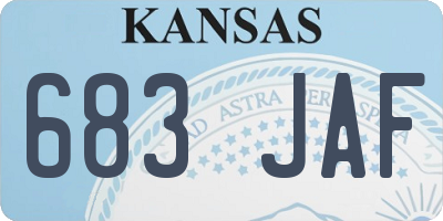 KS license plate 683JAF