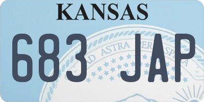 KS license plate 683JAP