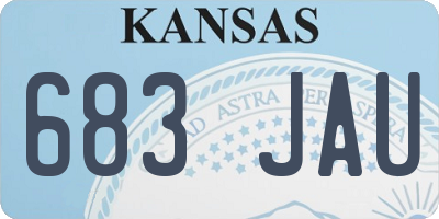KS license plate 683JAU