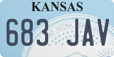 KS license plate 683JAV