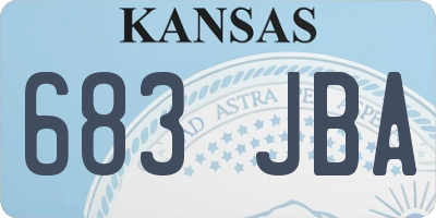 KS license plate 683JBA