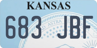 KS license plate 683JBF