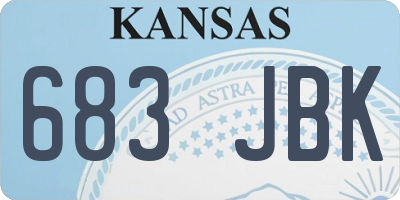 KS license plate 683JBK