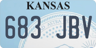 KS license plate 683JBV