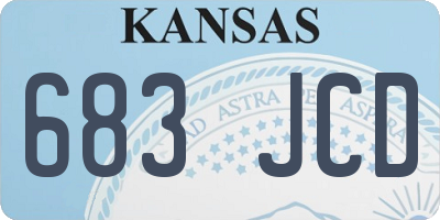 KS license plate 683JCD