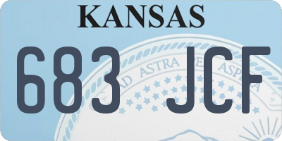 KS license plate 683JCF