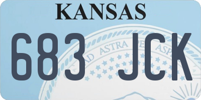 KS license plate 683JCK