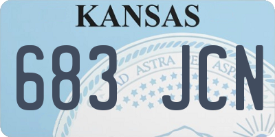 KS license plate 683JCN