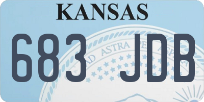 KS license plate 683JDB