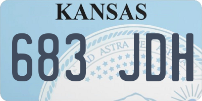 KS license plate 683JDH