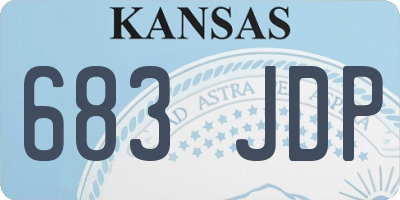 KS license plate 683JDP