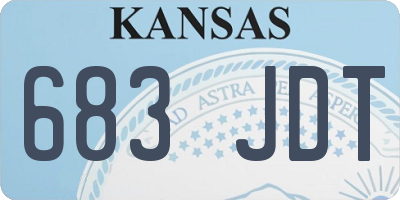 KS license plate 683JDT