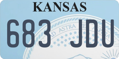 KS license plate 683JDU