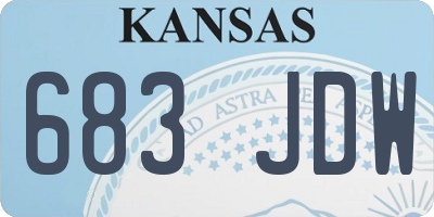 KS license plate 683JDW