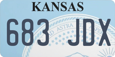 KS license plate 683JDX