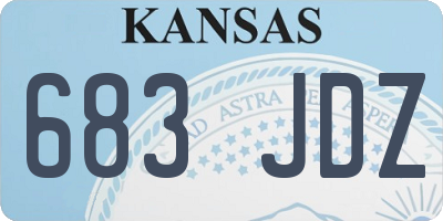 KS license plate 683JDZ