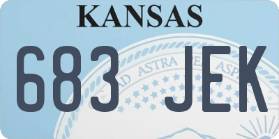 KS license plate 683JEK