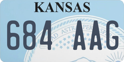 KS license plate 684AAG