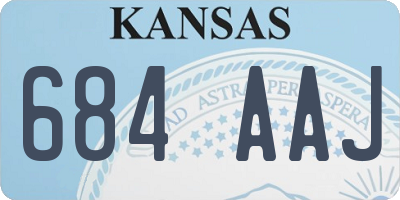 KS license plate 684AAJ