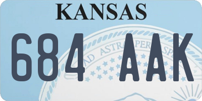 KS license plate 684AAK