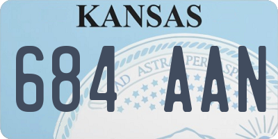 KS license plate 684AAN