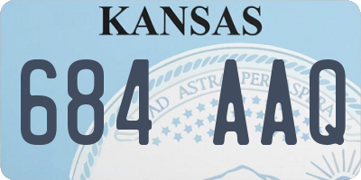 KS license plate 684AAQ