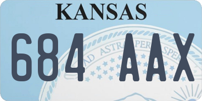 KS license plate 684AAX