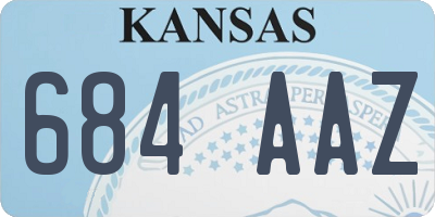 KS license plate 684AAZ