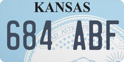 KS license plate 684ABF