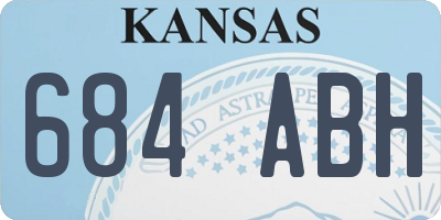 KS license plate 684ABH