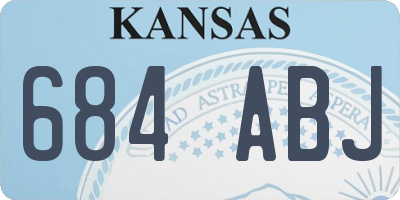 KS license plate 684ABJ