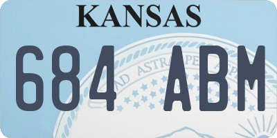 KS license plate 684ABM