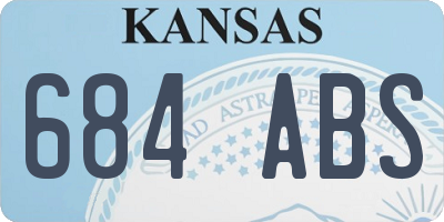 KS license plate 684ABS
