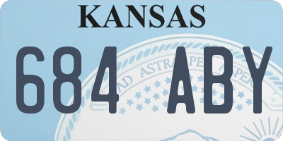 KS license plate 684ABY