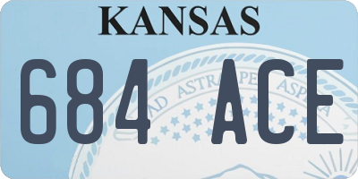 KS license plate 684ACE