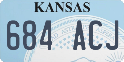 KS license plate 684ACJ