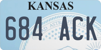 KS license plate 684ACK