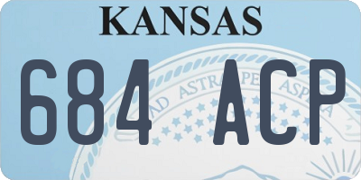KS license plate 684ACP