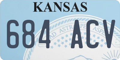 KS license plate 684ACV