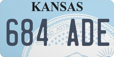 KS license plate 684ADE