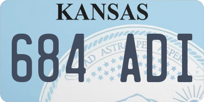 KS license plate 684ADI