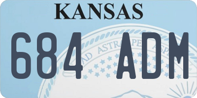 KS license plate 684ADM