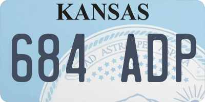 KS license plate 684ADP