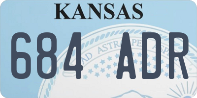 KS license plate 684ADR