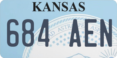 KS license plate 684AEN