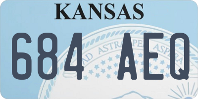 KS license plate 684AEQ