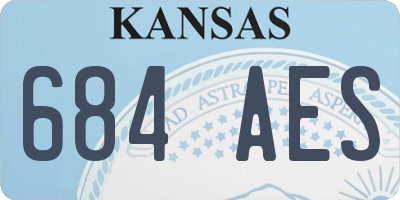 KS license plate 684AES