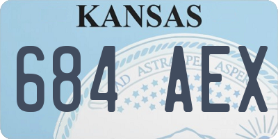 KS license plate 684AEX