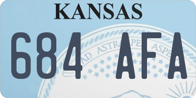 KS license plate 684AFA